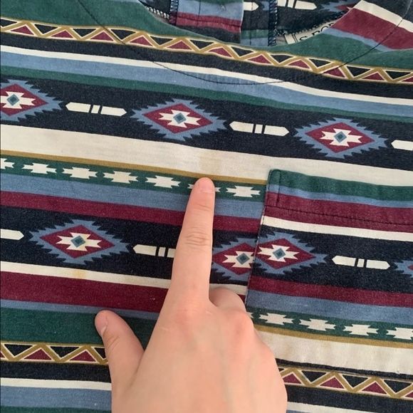 Vintage S. Roberts 80s Southwestern Flowy Boho Romper Button Back  size Medium - Picture 7 of 13